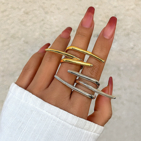 Jewelry Butterfly Knuckle Ring Alloy Bow Electroplated
