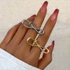 Jewelry Butterfly Knuckle Ring Alloy Bow Electroplated