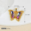 Jewelry Butterfly Pendant And Earrings Copper 18K Goldplated Insect Animal Zodiac Cartoon Style