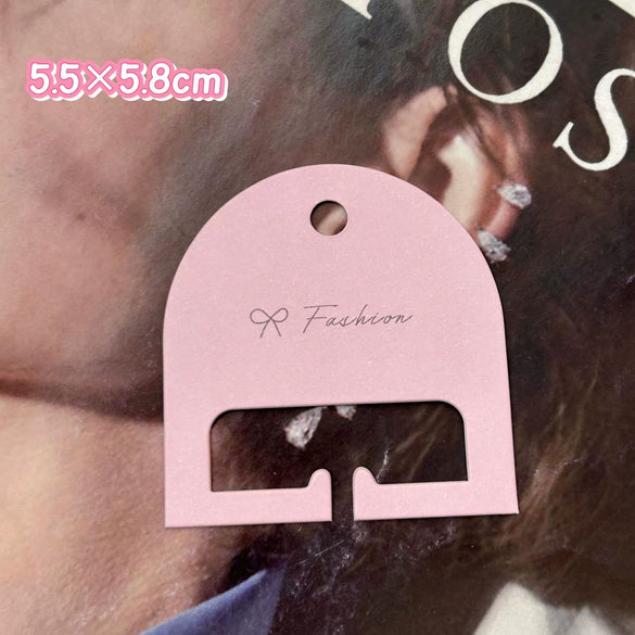 Jewelry Cardboard Powder Earrings Necklace Hair Accessories Clip Display Packaging Label Card With Matte Texture Made Of Paper