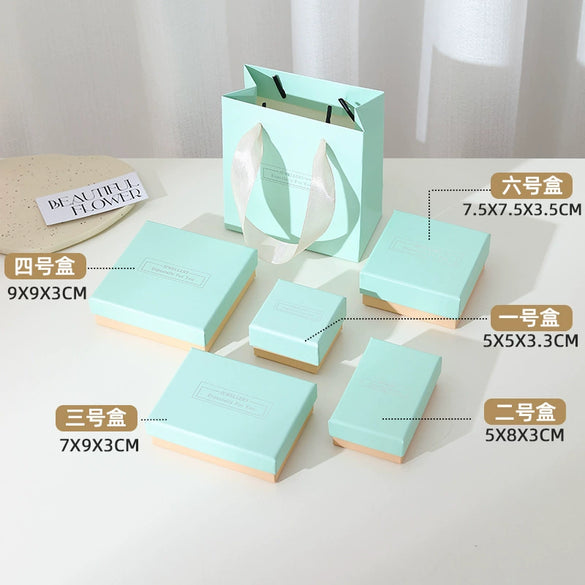 Jewelry Carton Lid Ring Stud Earrings Necklace Bracelet Jewelry Box In Bronze Yellow Made Of Paper And Cardboard