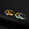 Jewelry Casting Stainless Steel Turquoise Tiger Eye Stone Ring Men's Accessories