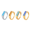Jewelry Casting Stainless Steel Turquoise Tiger Eye Stone Ring Men's Accessories