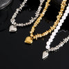 Jewelry Ccb Geometric Love Pendant Necklace Electroplating For Women