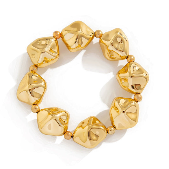 Jewelry Ccb Geometric Shaped Light Luxury Clavicle Chain With Electroplating