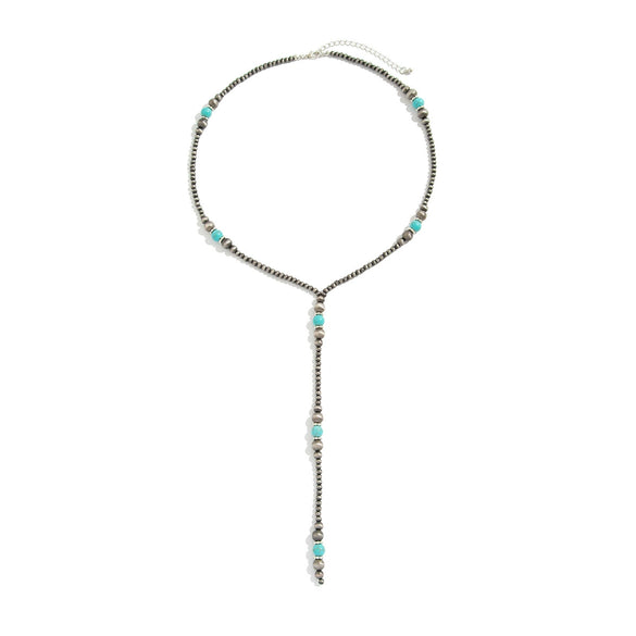 Jewelry Ccb Imitation Pearl Geometric Ball Chain Electroplating Clavicle Chain