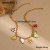 Jewelry Ceramic Pendant Bracelet Necklace With Stainless Steel Shell Starfish Geometric Pattern Electroplating For Women