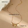 Jewelry Ceramic Pendant Bracelet Necklace With Stainless Steel Shell Starfish Geometric Pattern Electroplating For Women