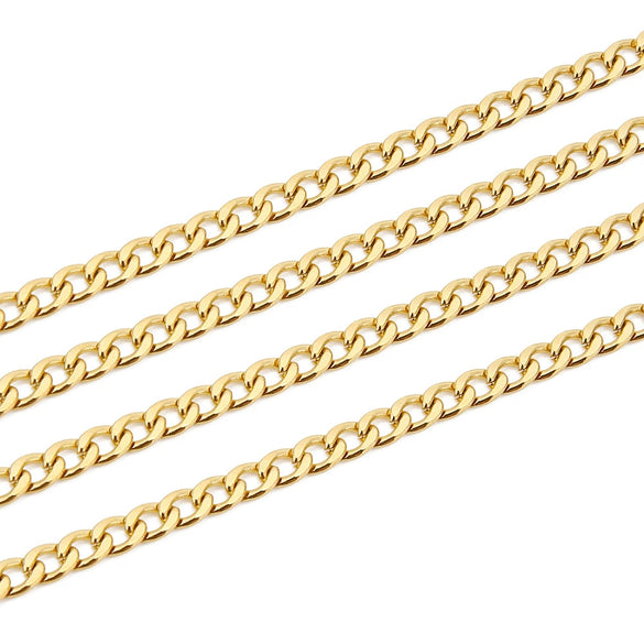 Jewelry Chain Bracelet Accessories Stainless Steel 18K Gold Plated Totem Pattern Diy Handmade