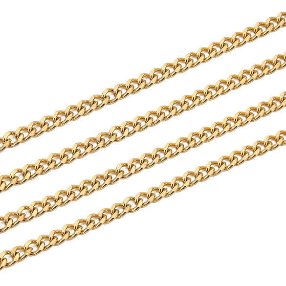 Jewelry Chain Electroplated Hip Hop Style Spiral Pattern