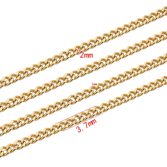 Jewelry Chain Electroplated Hip Hop Style Spiral Pattern