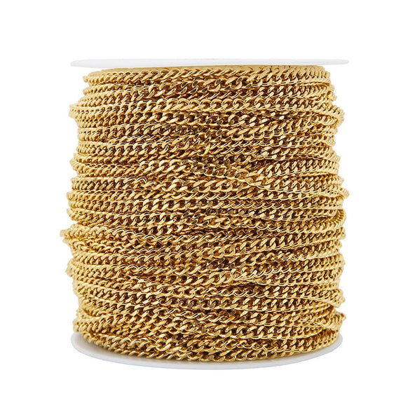Jewelry Chain Electroplated Hip Hop Style Spiral Pattern