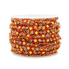 Jewelry Chain Stainless Steel Daisy Doublesided Dripping Oil 18K Gold Mixed Color