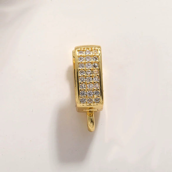 Jewelry Clasp Copper Heart Shaped Electroplating Simple Style