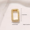 Jewelry Clasp Copper Heart Shaped Electroplating Simple Style