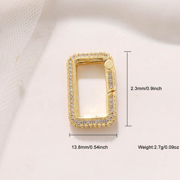 Jewelry Clasp Copper Heart Shaped Electroplating Simple Style