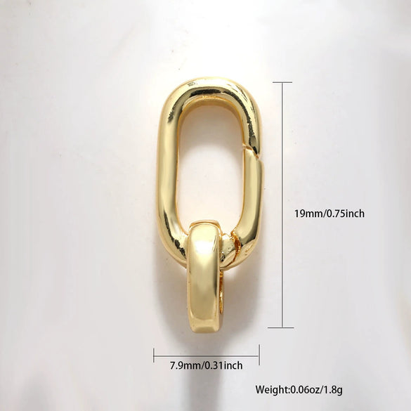 Jewelry Clasp Copper Heart Shaped Electroplating Simple Style