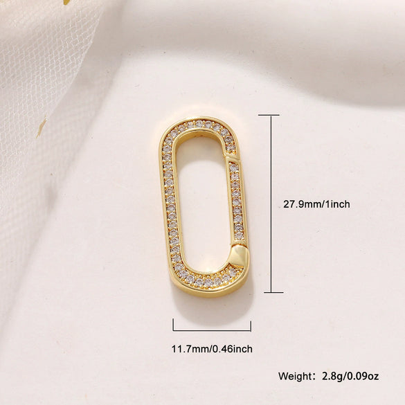 Jewelry Clasp Copper Heart Shaped Electroplating Simple Style