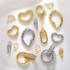 Jewelry Clasp Copper Heart Shaped Electroplating Simple Style