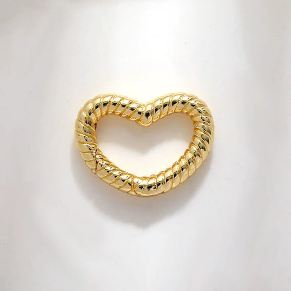 Jewelry Clasp Copper Heart Shaped Electroplating Simple Style