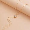 Jewelry Clavicle Chain Copper Alloy Imitation Pearl Geometric Electroplating Yshaped