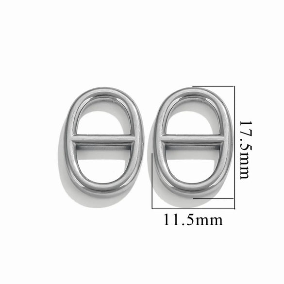 Jewelry Clothing Accessories Stainless Steel Oval Eggshaped Pig Nose Japanese Buckle Electroplating