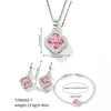 Jewelry Clover Pendant Copper Electroplating Unisex Earrings Necklace Bracelet Set