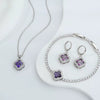 Jewelry Clover Pendant Copper Electroplating Unisex Earrings Necklace Bracelet Set