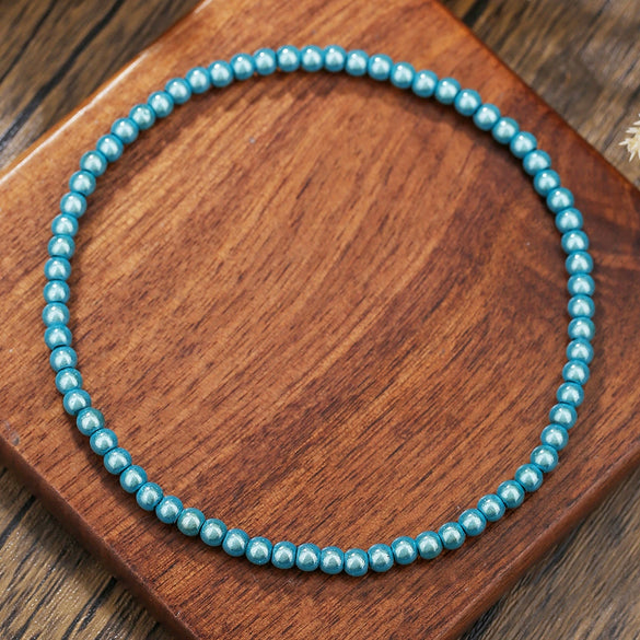 Jewelry Colorful Beads Geometric Anklet Bracelet Simple Allmatch