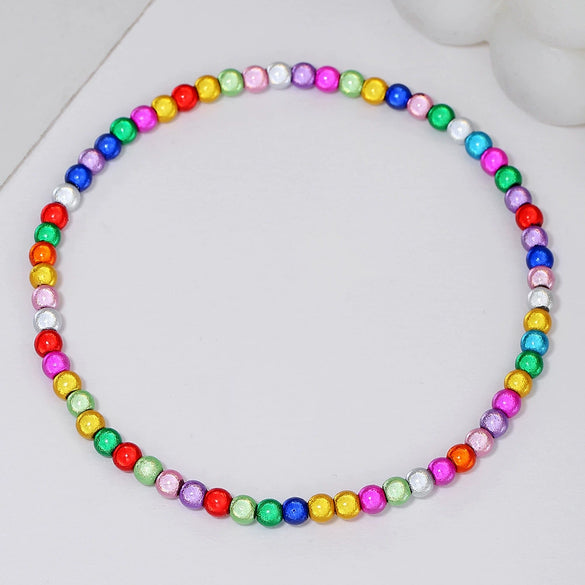 Jewelry Colorful Beads Geometric Anklet Bracelet Simple Allmatch