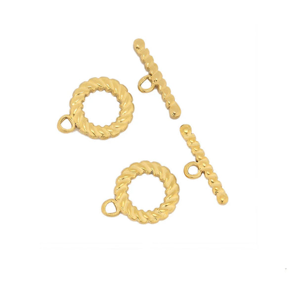 Jewelry Connection Buckle Accessories Stainless Steel Ot Buckle With Electroplating Treatment And To Letter Shape For Diy Bracelet