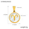 Jewelry Constellation Round 316L Stainless Steel Pendant Electroplating