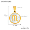 Jewelry Constellation Round 316L Stainless Steel Pendant Electroplating
