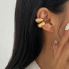 Jewelry Cool Style Cshaped Bread Ear Clips Geometric Spiral Water Drop Open Ear Buckles Electroplated