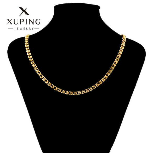 Jewelry Copper Alloy Electroplated Gold Necklace For Women With Cross Design