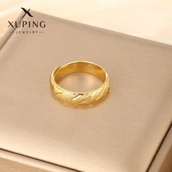 Jewelry Copper Alloy Real Gold Electroplated Open Ring Glitter Sand Flower Craft Retro Style