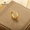 Jewelry Copper Alloy Real Gold Electroplated Open Ring Glitter Sand Flower Craft Retro Style