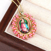 Jewelry Copper And Titanium Steel Beads Geometric Style Oval Pendant Ball Bead Chain Necklace With Electroplating