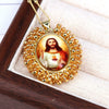Jewelry Copper And Titanium Steel Beads Geometric Style Oval Pendant Ball Bead Chain Necklace With Electroplating