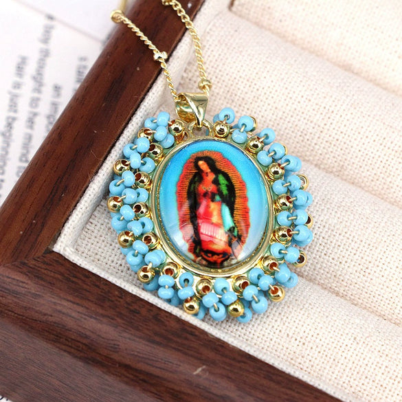 Jewelry Copper And Titanium Steel Beads Geometric Style Oval Pendant Ball Bead Chain Necklace With Electroplating