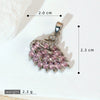 Jewelry Copper Animal Zodiac Fashion Electroplated Black Pink Swan Pendant Clavicle Chain Necklace Single Diamond Earrings