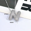 Jewelry Copper Ball Chain Necklace With English Letter Design Hip Hop Style Electroplated