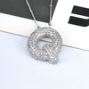 Jewelry Copper Ball Chain Necklace With English Letter Design Hip Hop Style Electroplated
