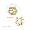 Jewelry Copper Bead Buckle Pendant With Twelve Constellations Pattern Electroplated For Diy Necklace And Earrings
