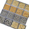 Jewelry Copper Beads With Gold Electroplating And Line Pattern For Necklace Earrings Accessories Materials