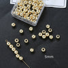 Jewelry Copper Beads With Gold Electroplating And Line Pattern For Necklace Earrings Accessories Materials
