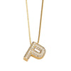 Jewelry Copper Box Chain English Alphabet Zircon Gold Plated Necklace Set Simple Style