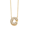 Jewelry Copper Box Chain English Alphabet Zircon Gold Plated Necklace Set Simple Style