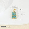 Jewelry Copper Cartoon Animals Zodiac Gummy Bear Pendant Earrings Electroplating Accessories