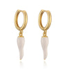 Jewelry Copper Colorful Sshaped Pepper Earrings Geometric Dripping Oil Style